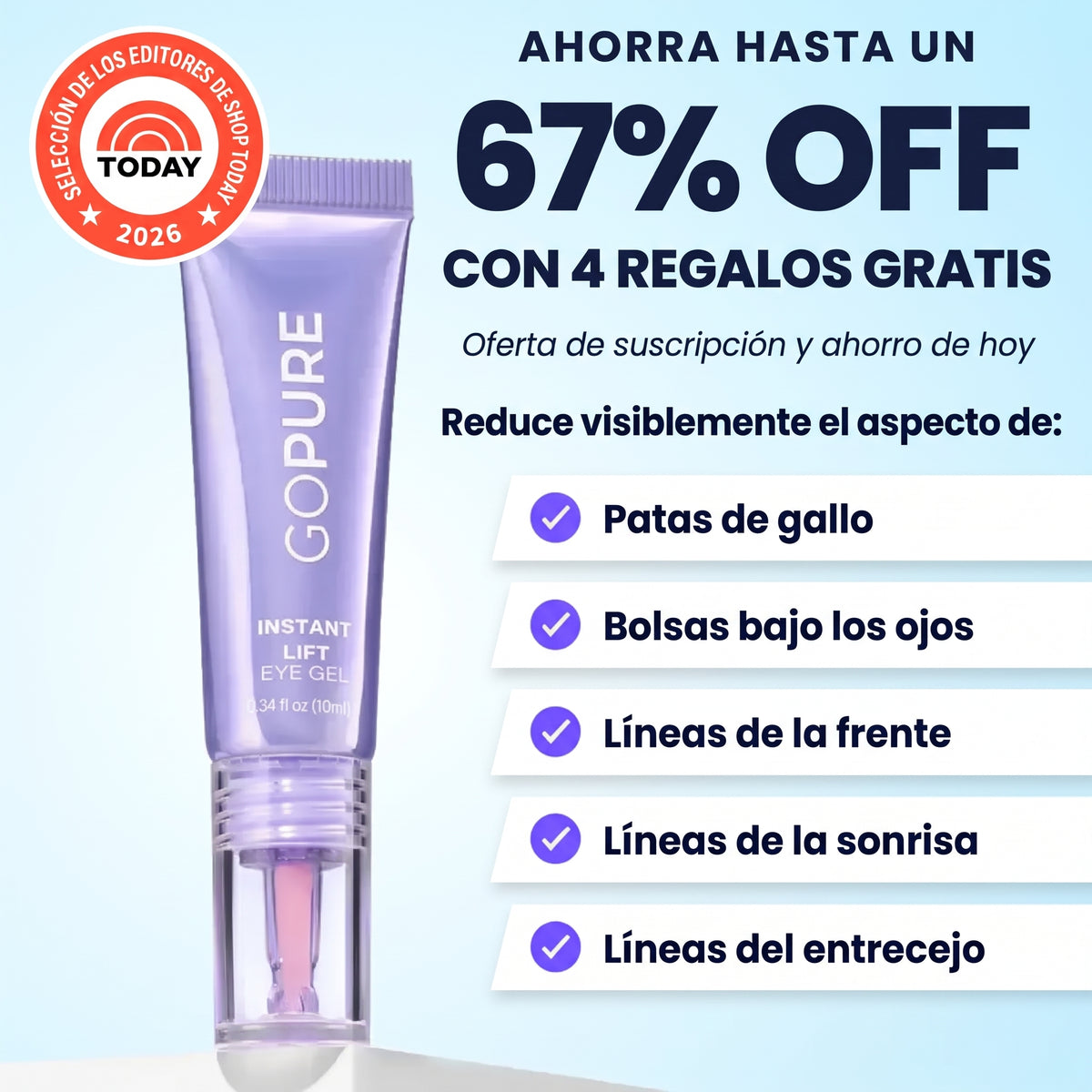 Gel Lifting Instantáneo Para Ojos